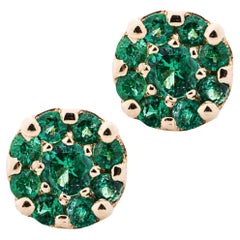 Alex Jona 18 Karat Yellow Gold Emerald Stud Earring