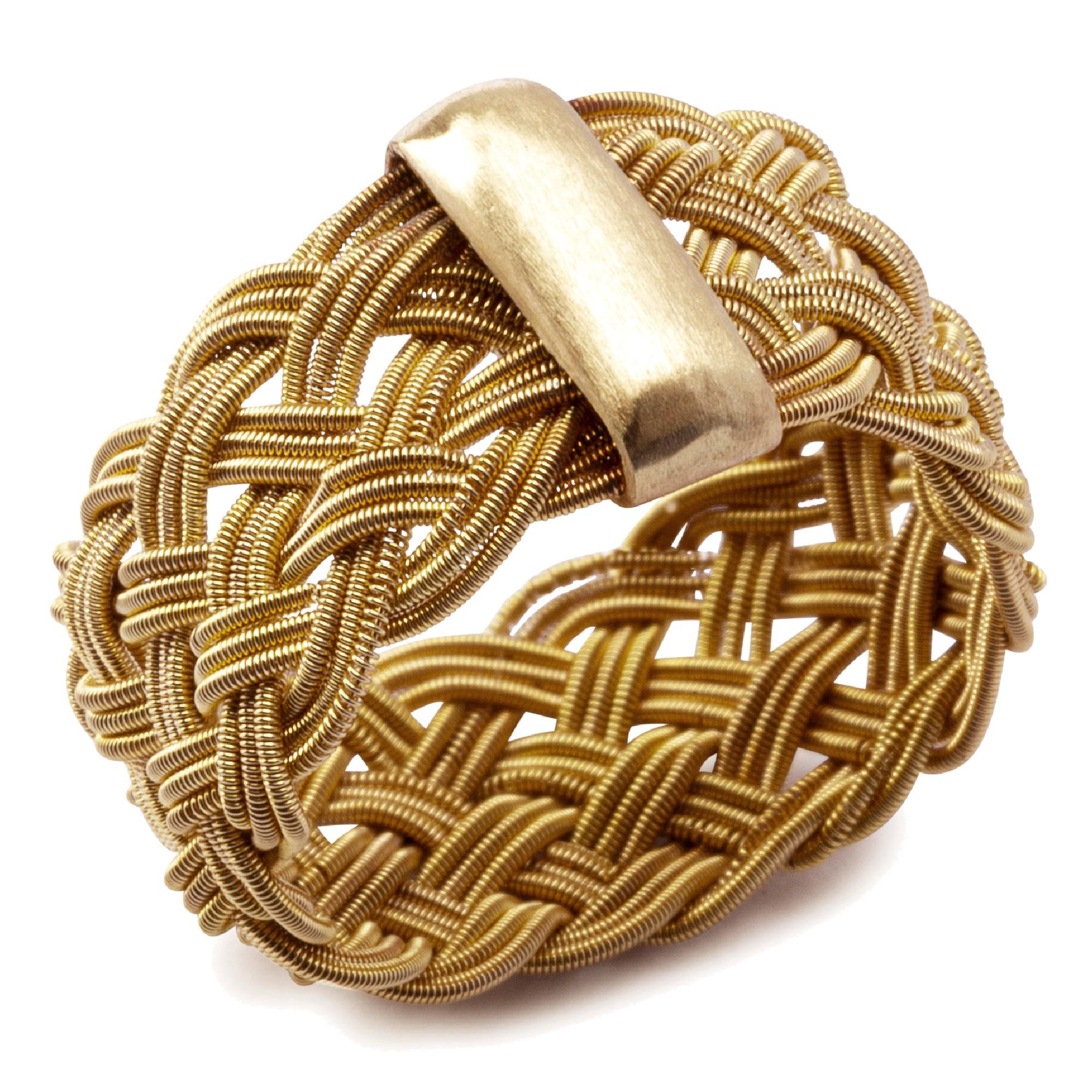 Alex Jona 18 Karat Yellow Gold Filigree Ring Band In New Condition For Sale In Torino, IT
