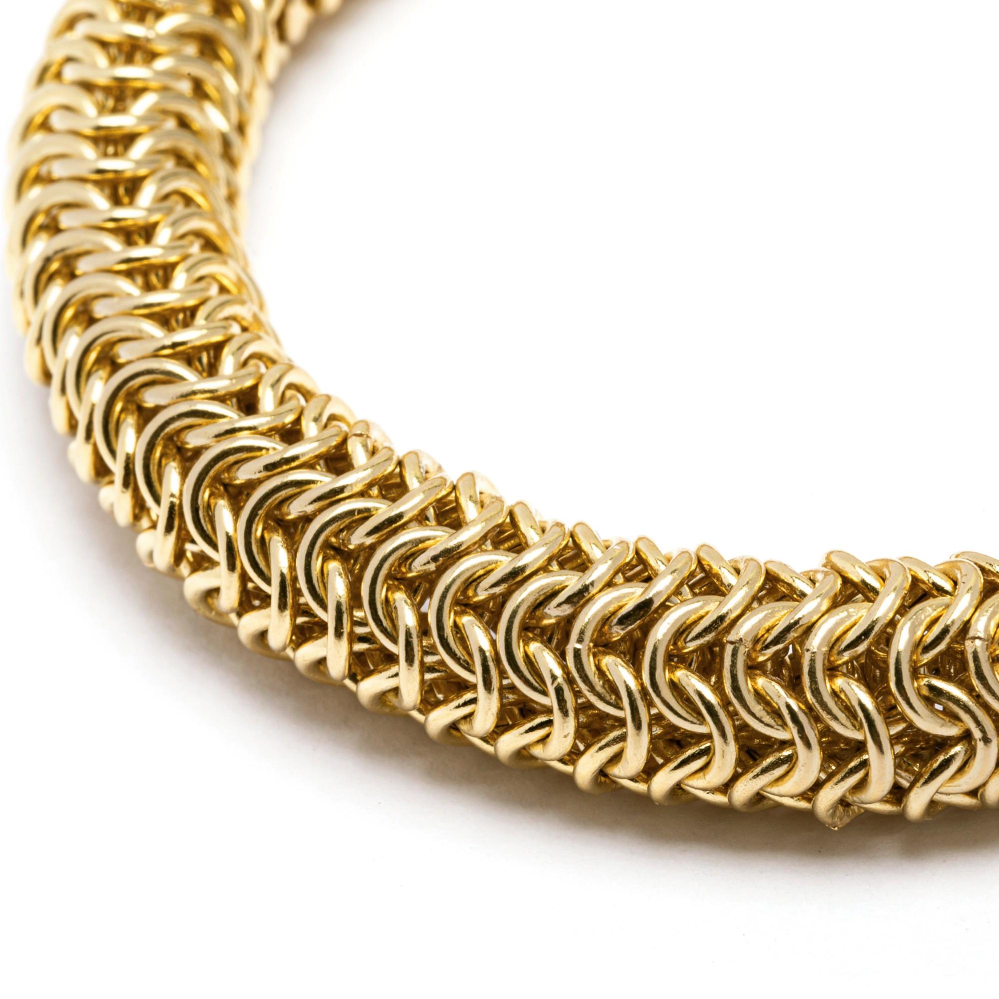 Alex Jona 18 Karat Yellow Gold Flexible Link Bracelet In New Condition For Sale In Torino, IT