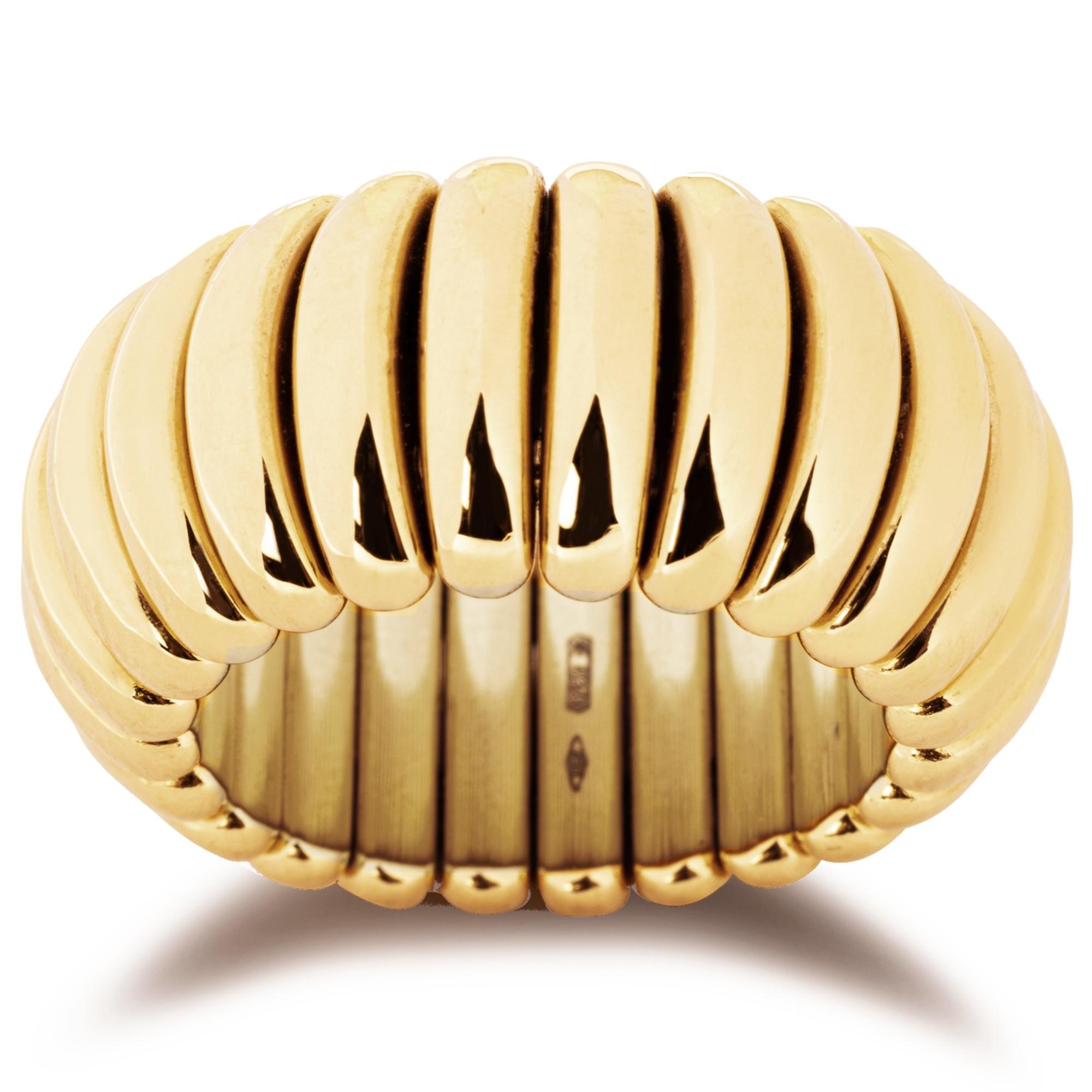 Alex Jona 18 Karat Yellow Gold Flexible Ring Band In New Condition For Sale In Lugano, CH