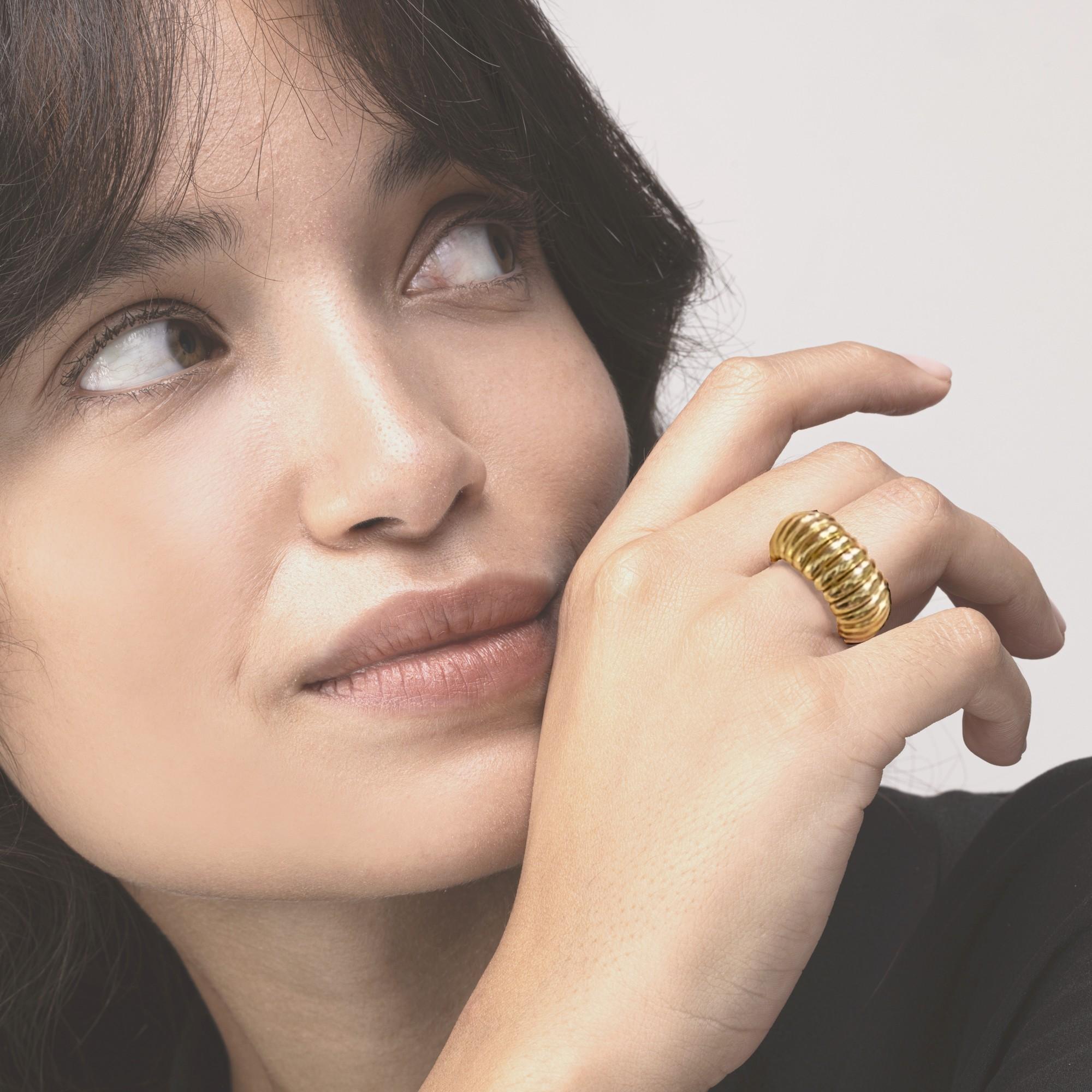 Alex Jona design collection, handcrafted in Italy, 18 karat yellow gold flexible ring.

Alex Jona jewels stand out for the careful attention given to details during all the manufacturing process. Alex's passion for jewels flows in splendid pieces