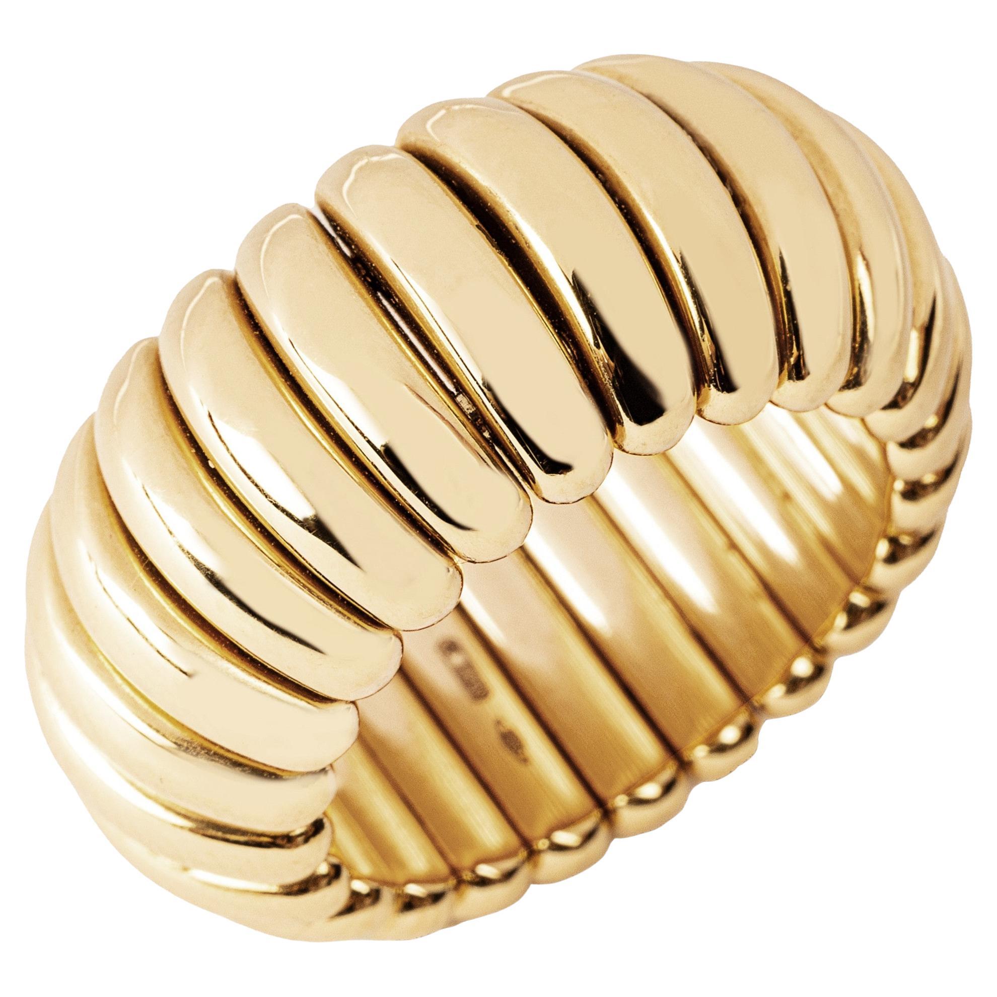 Alex Jona 18 Karat Yellow Gold Flexible Ring Band