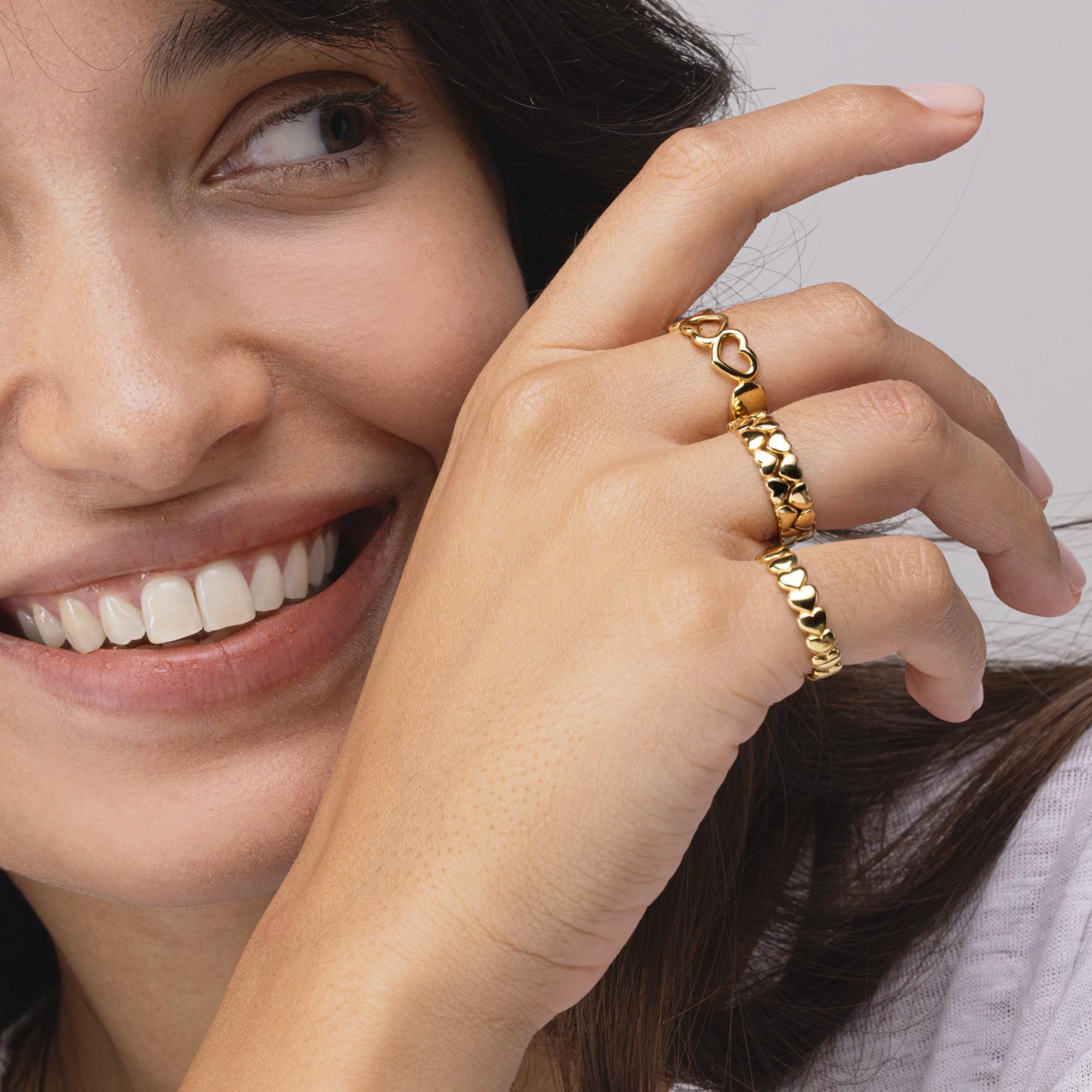 Alex Jona, bague cœur en or jaune 18 carats en vente 3