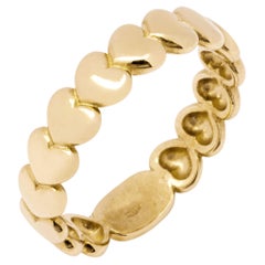Alex Jona 18 Karat Yellow Gold Heart Band Ring