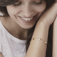 Alex Jona Pulsera Encanto Corazón Oro Amarillo 18 Kilates