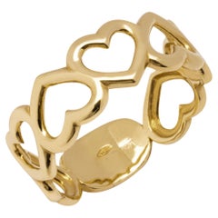 Alex Jona, bague à anneau ouvert en or jaune 18 carats avec cœur