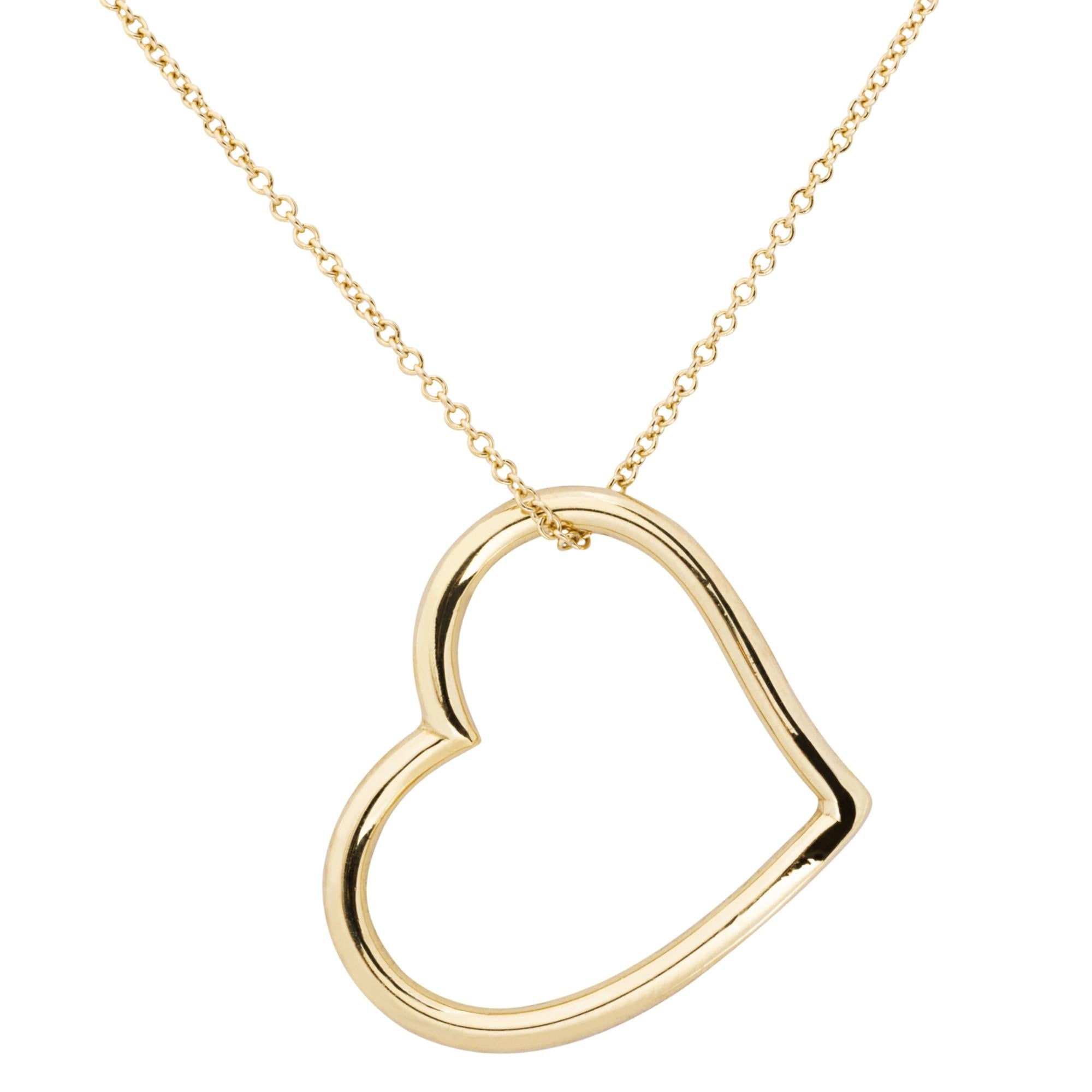 Alex Jona 18 Karat Yellow Gold Heart  Pendant Necklace For Sale 1