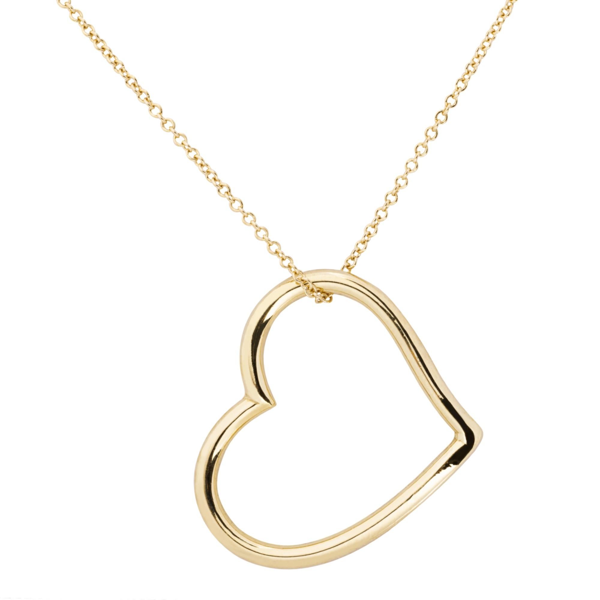 Alex Jona 18 Karat Yellow Gold Heart  Pendant Necklace For Sale