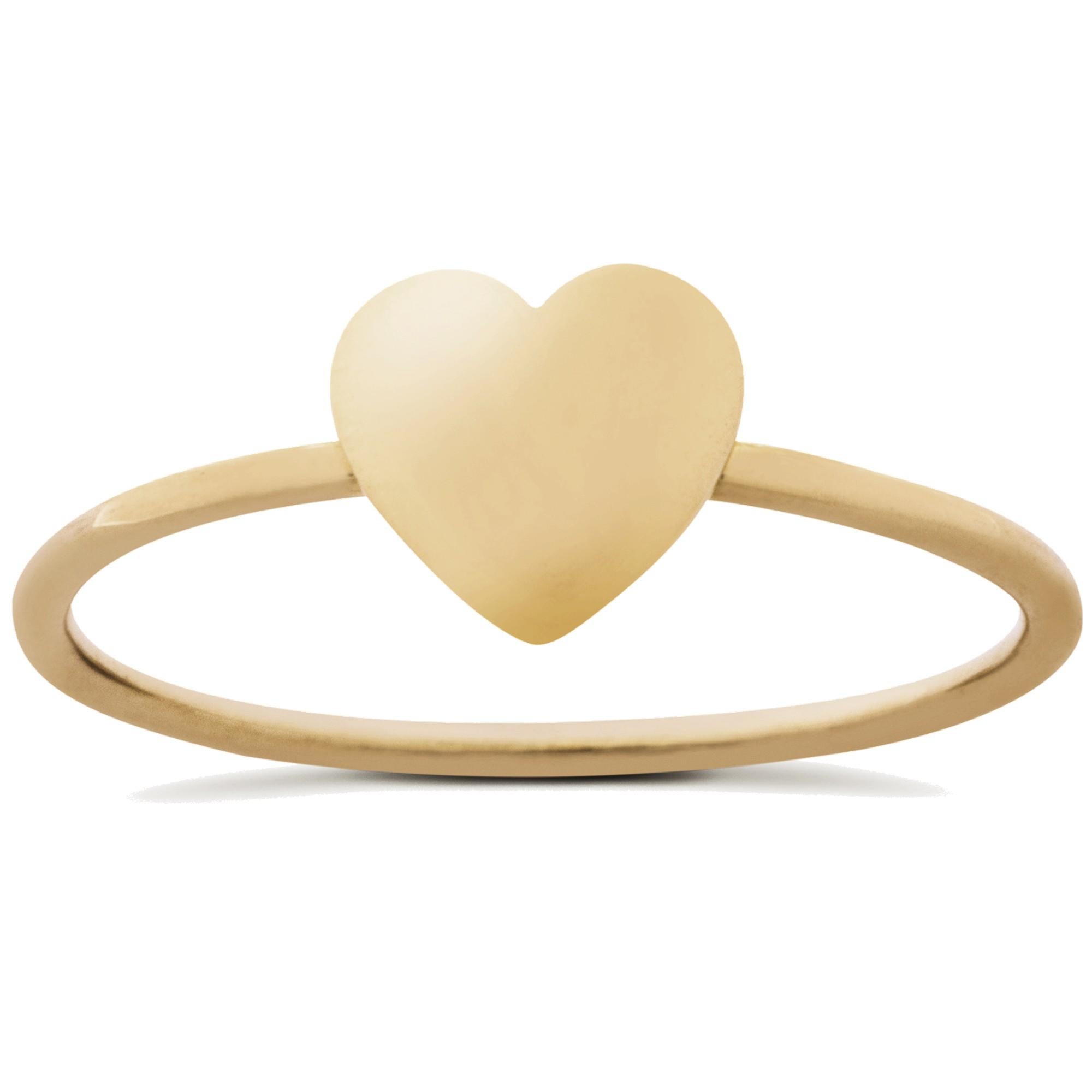 Women's Alex Jona 18 Karat Yellow Gold Heart Ring For Sale
