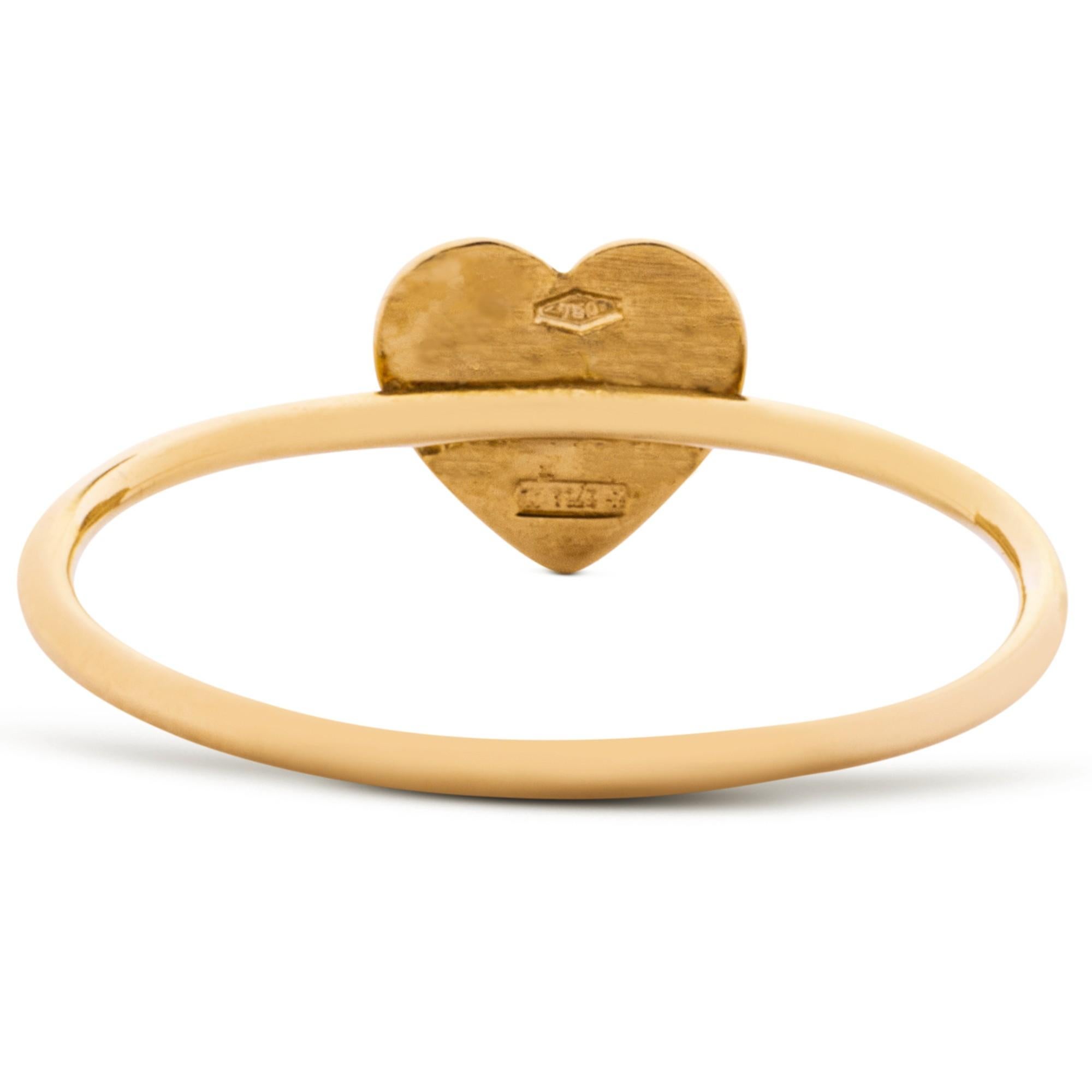 Alex Jona 18 Karat Yellow Gold Heart Ring For Sale 3