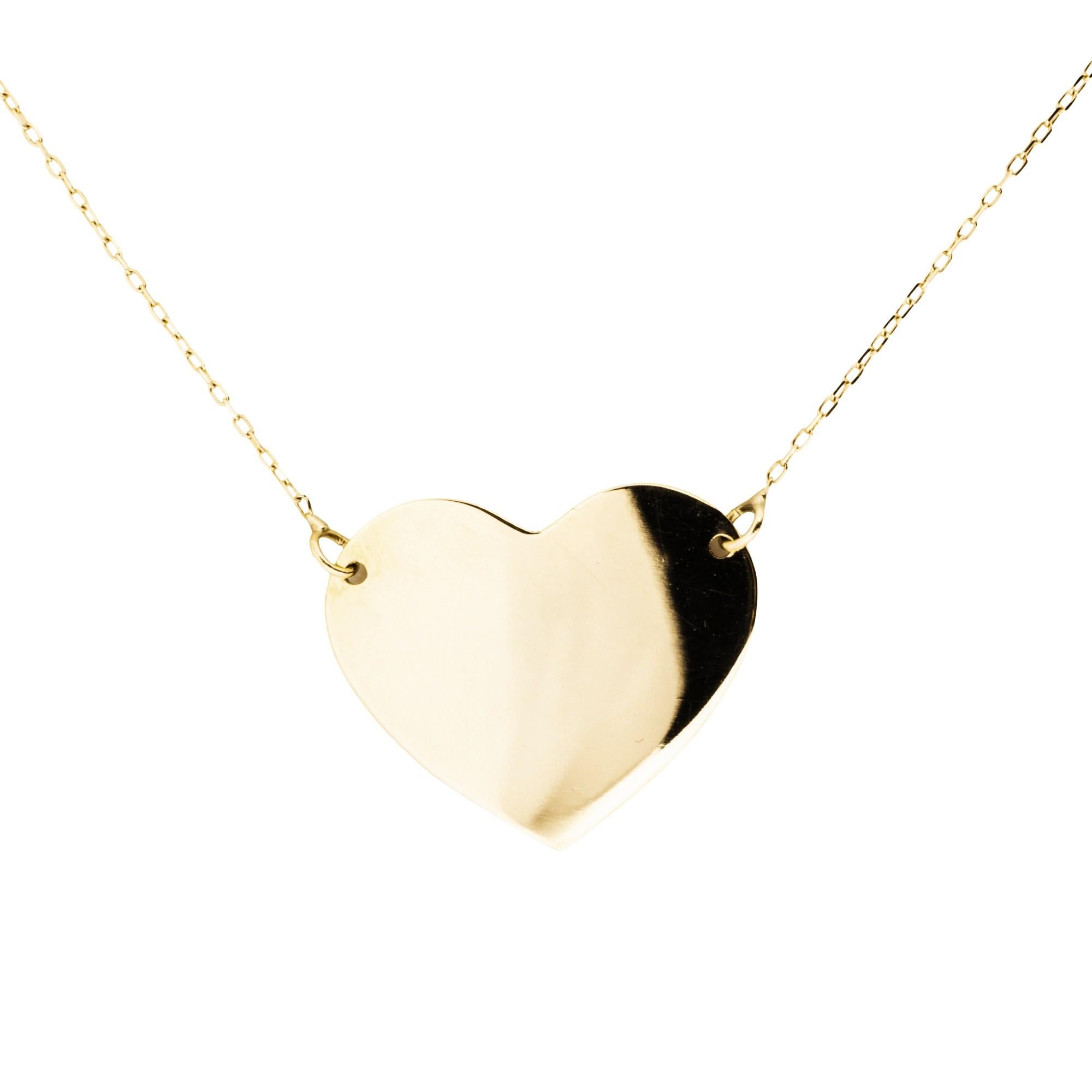 Alex Jona Collier en or jaune 18 carats en forme de cœur Neuf - En vente à Torino, IT