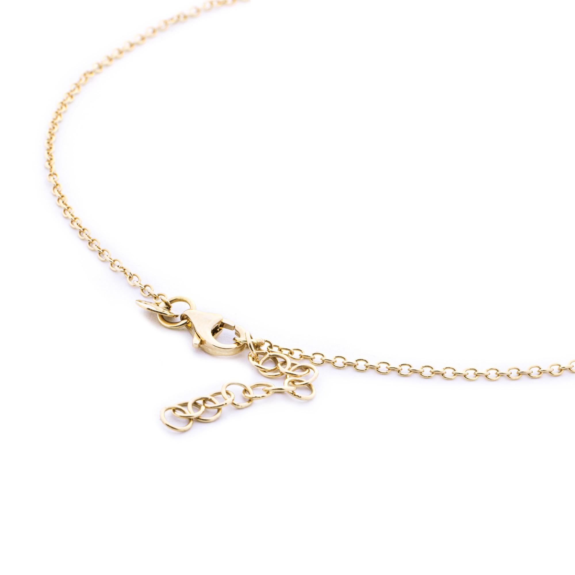 Women's Alex Jona 18 Karat Yellow Gold Heart Slab Necklace For Sale