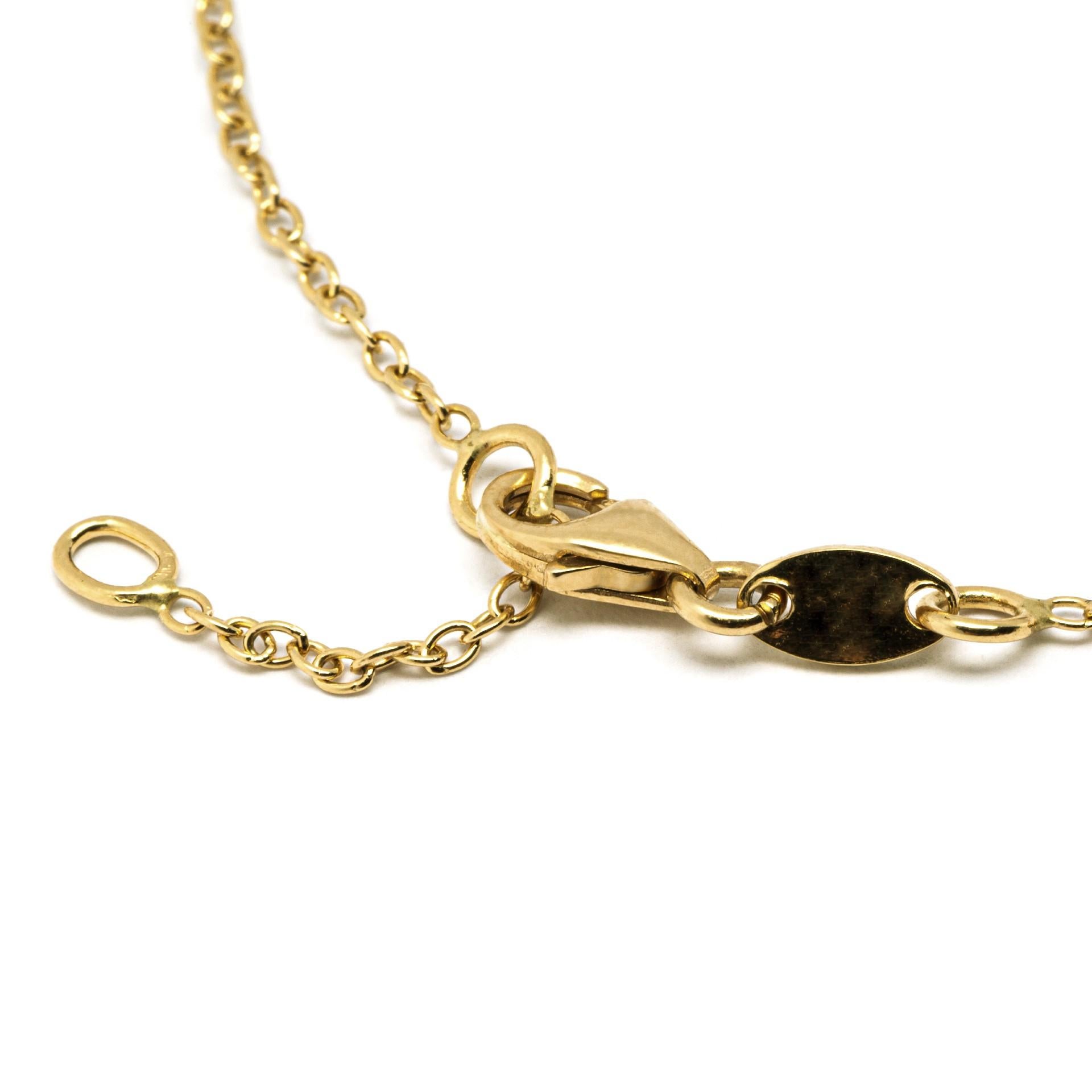Women's Alex Jona 18 Karat Yellow Gold Hoop Chain Bracelet For Sale
