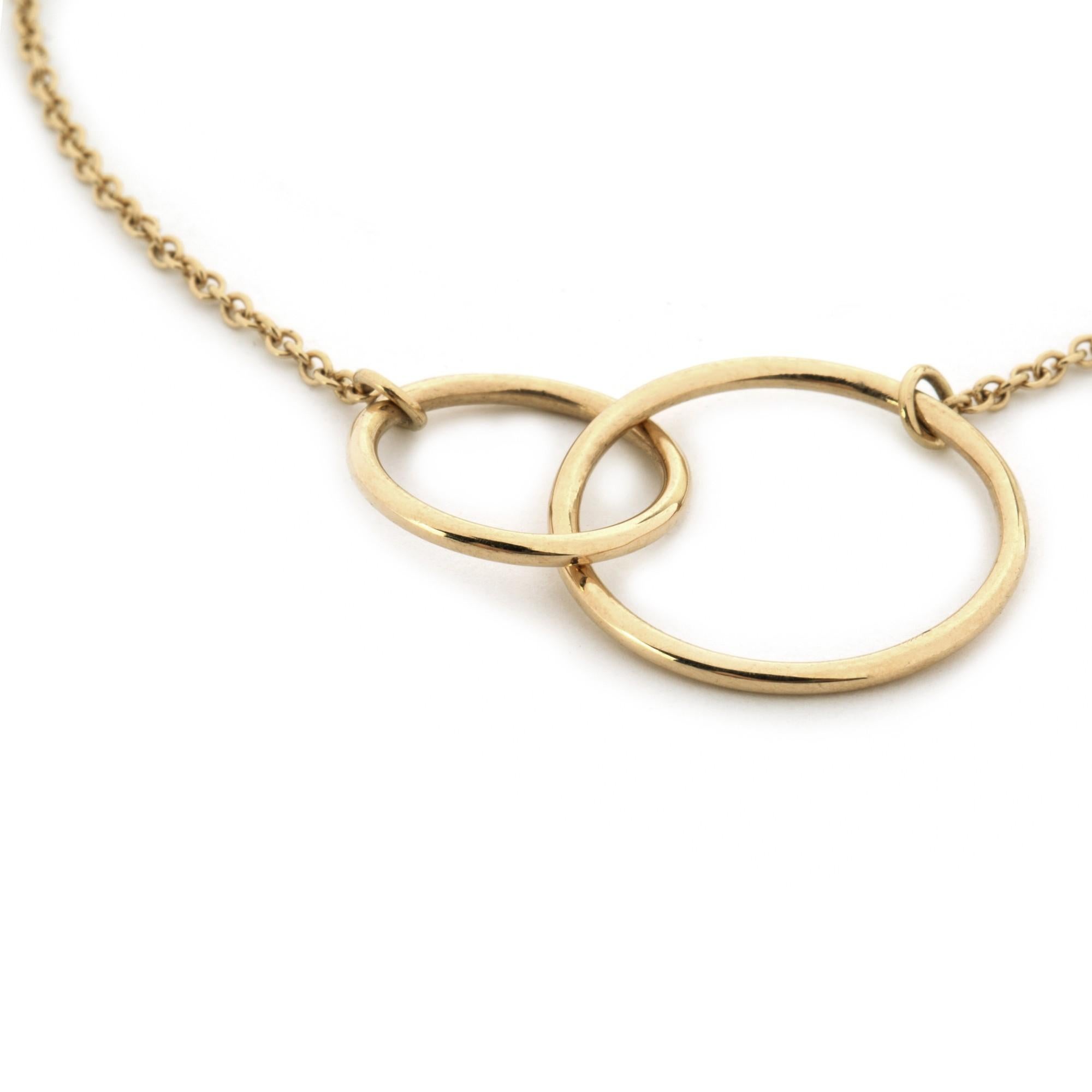 Alex Jona 18 Karat Yellow Gold Interlocking Hoop Chain Bracelet In New Condition For Sale In Torino, IT
