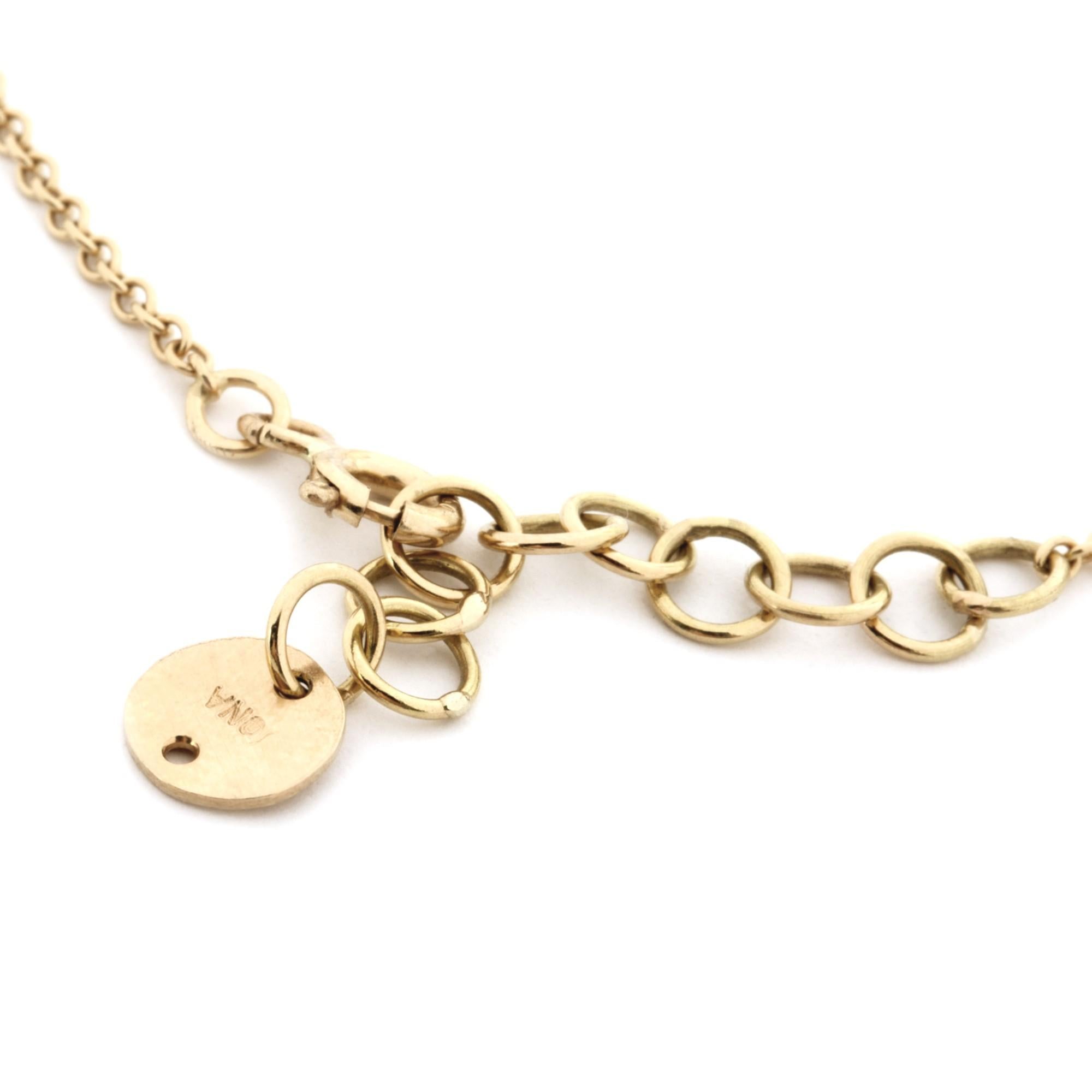 Alex Jona 18 Karat Yellow Gold Interlocking Hoop Chain Bracelet For Sale 2