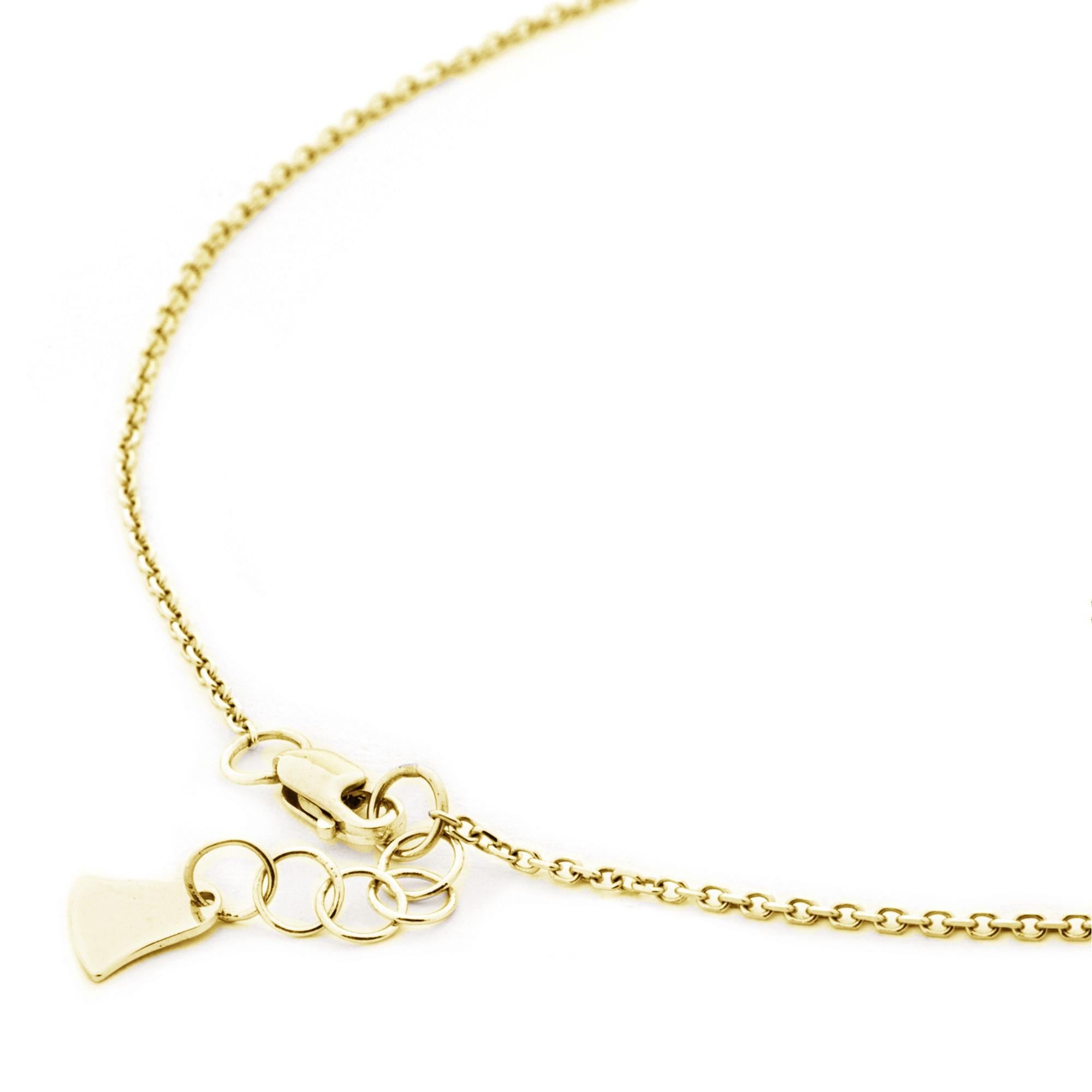 Alex Jona 18 Karat Yellow Gold Interlocking Hoop Chain Necklace For Sale 2