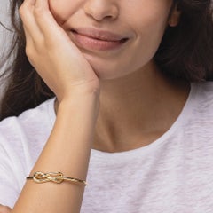 Alex Jona 18 Karat Yellow Gold Knot Bangle Bracelet