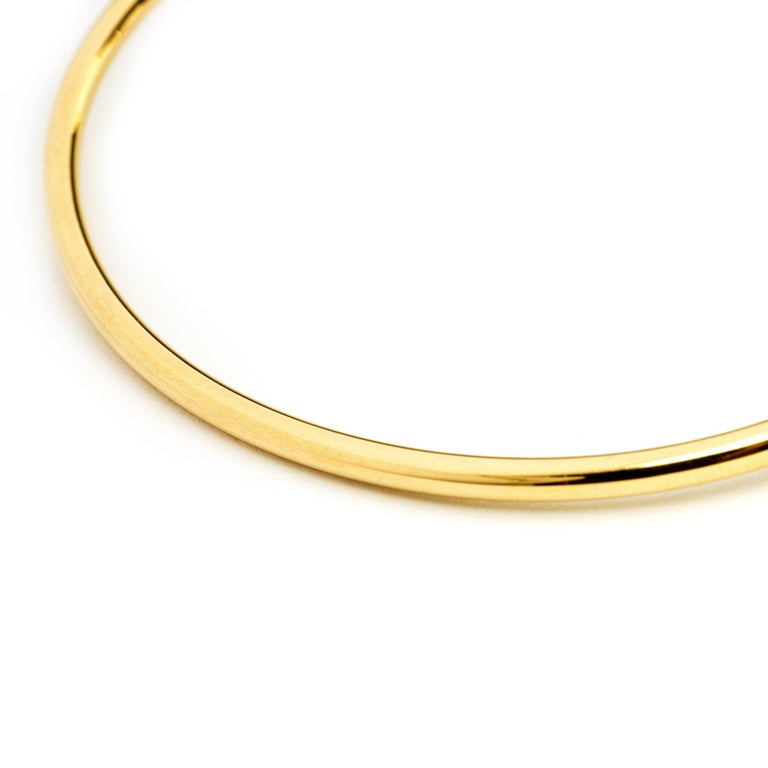 Alex Jona 18 Karat Yellow Gold Knot Bangle Bracelet For Sale 2