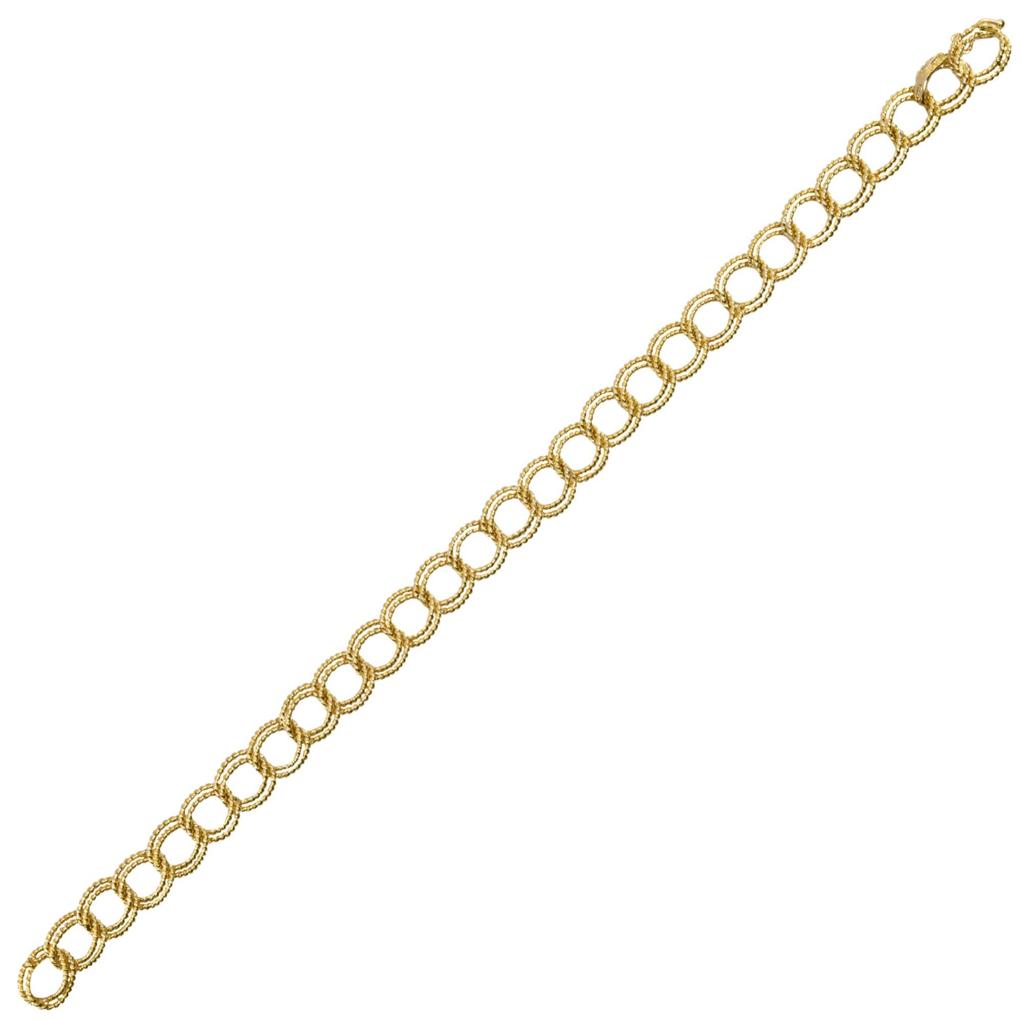 Alex Jona 18 Karat Yellow Gold Link Bracelet In New Condition For Sale In Torino, IT