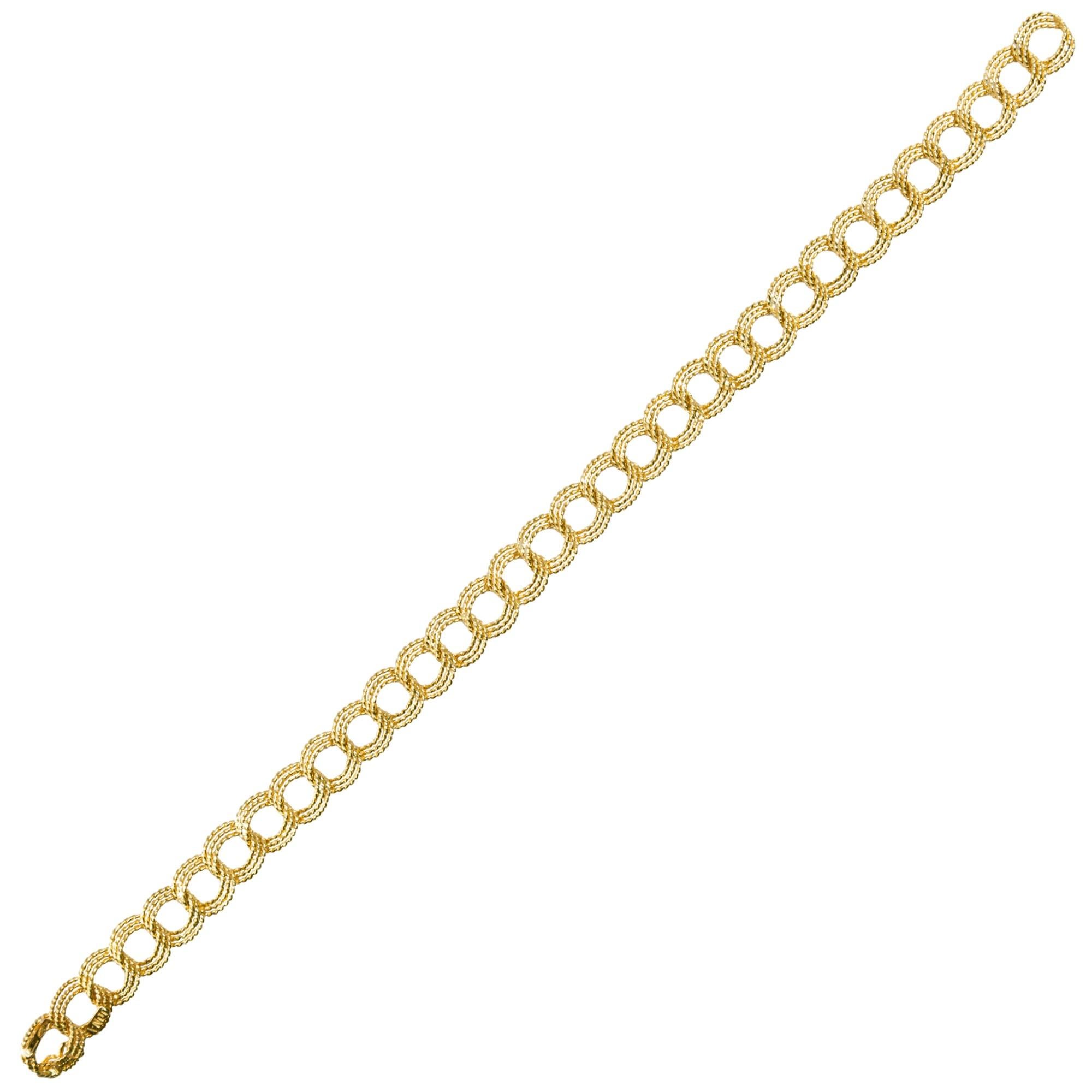 Alex Jona Bracelet à maillons en or jaune 18 carats Pour femmes en vente