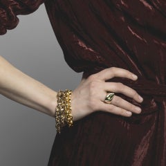 Alex Jona 18 Karat Yellow Gold Link Chain Bracelet