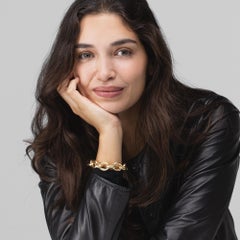 18 Karat Gelbgold Gliederkette-Armband von Alex Jona