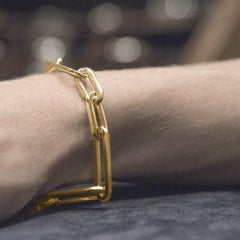 Alex Jona 18 Karat Yellow Gold Link Chain Bracelet