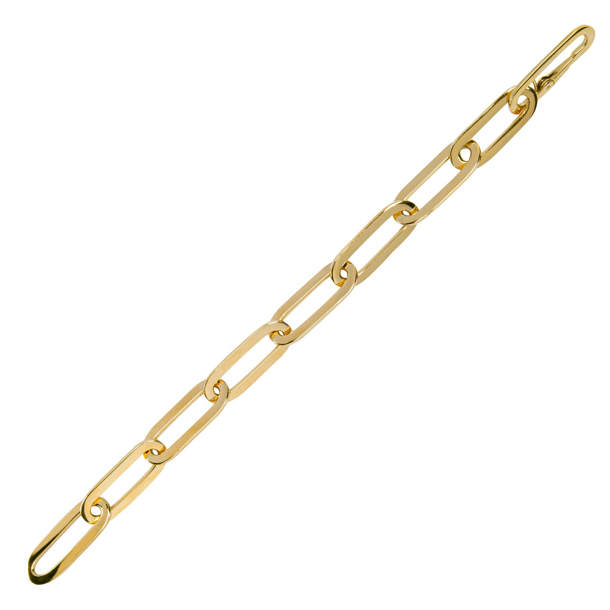 Contemporary Alex Jona 18 Karat Yellow Gold Link Chain Bracelet For Sale