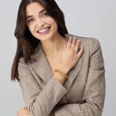 Alex Jona 18 Karat Yellow Gold Link Chain Bracelet