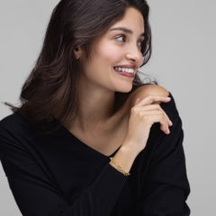 Alex Jona Pulsera de cadena de eslabones de oro amarillo de 18 quilates