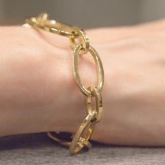 Bracciale a catena A Link in oro giallo 18 carati Alex Jona