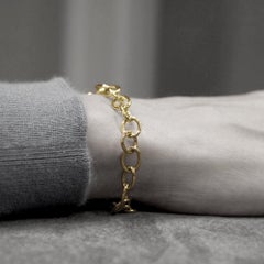 Bracciale a catena A Link in oro giallo 18 carati Alex Jona