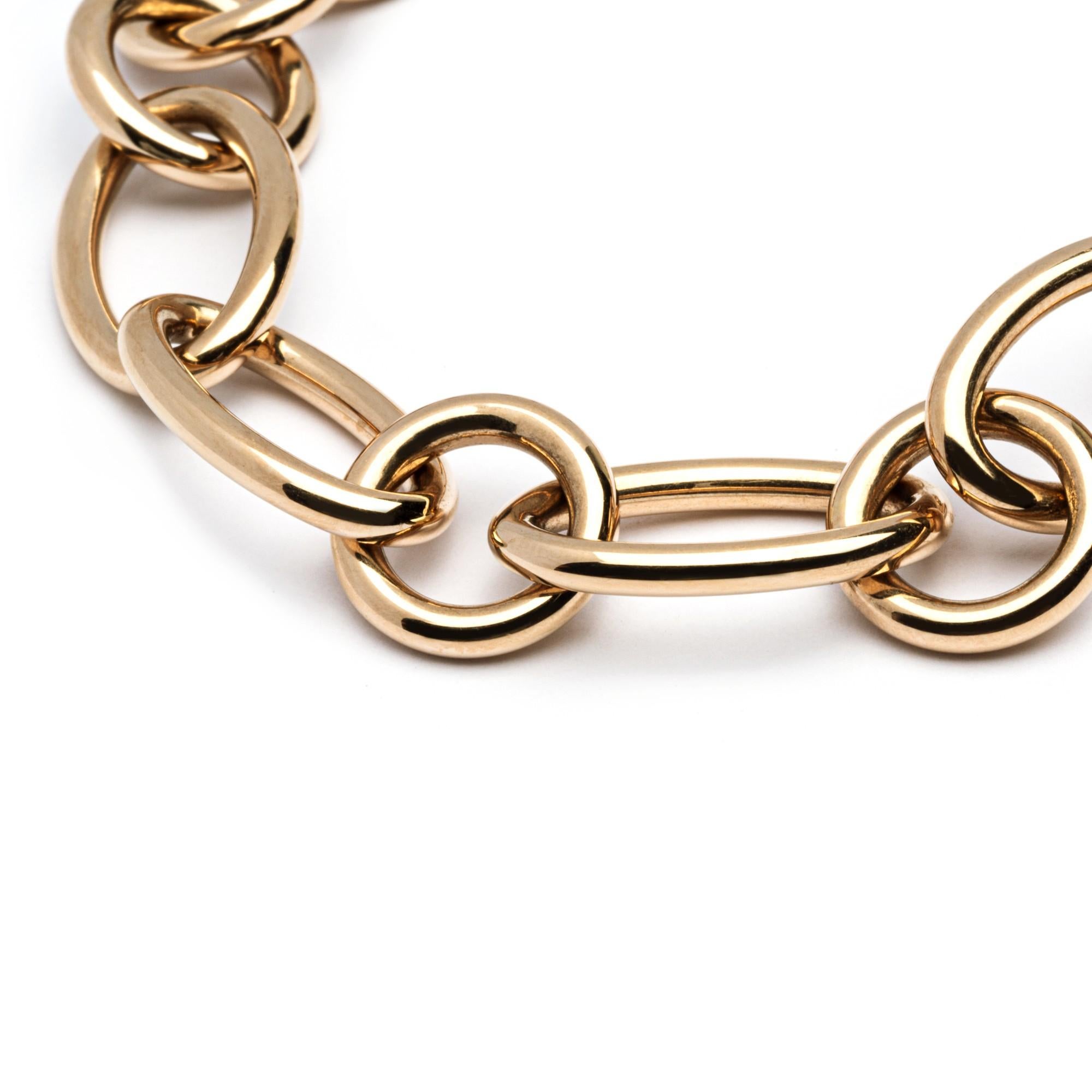 Contemporary Alex Jona 18 Karat Yellow Gold Link Chain Bracelet For Sale