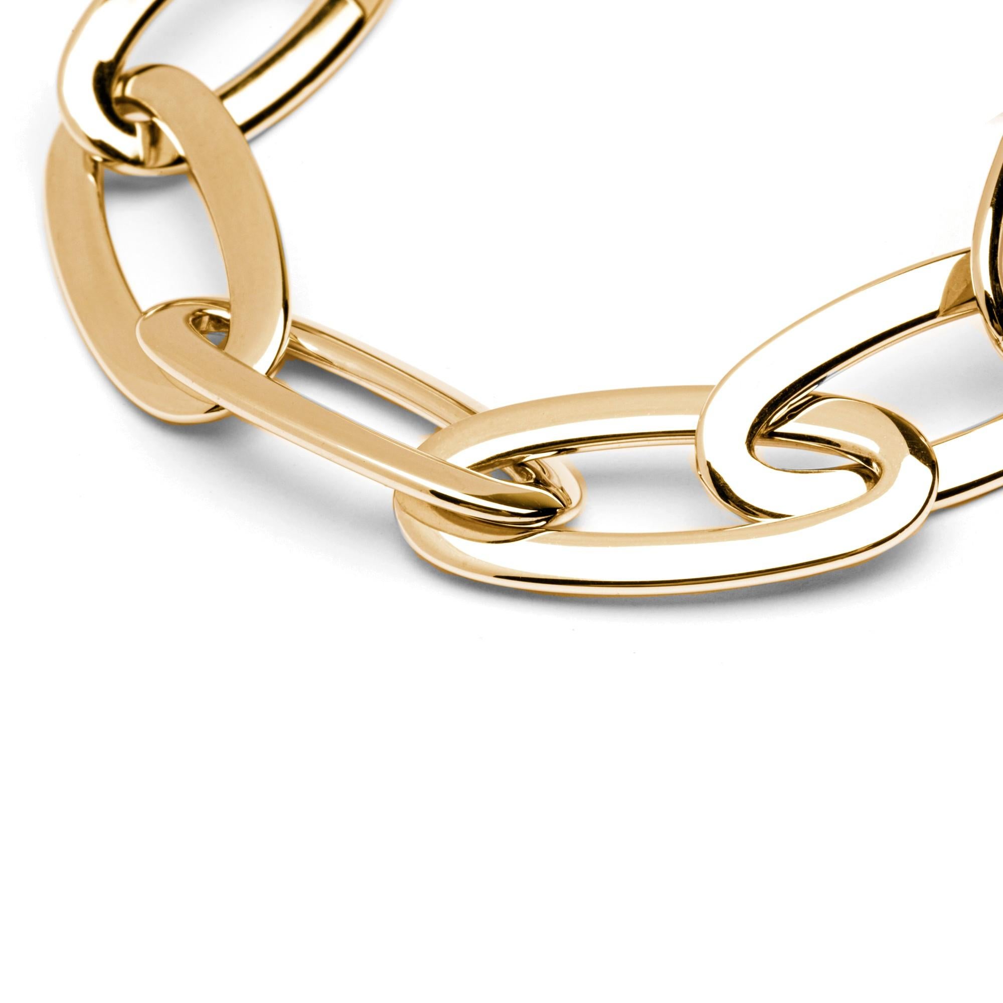 Contemporary Alex Jona 18 Karat Yellow Gold Link Chain Bracelet For Sale