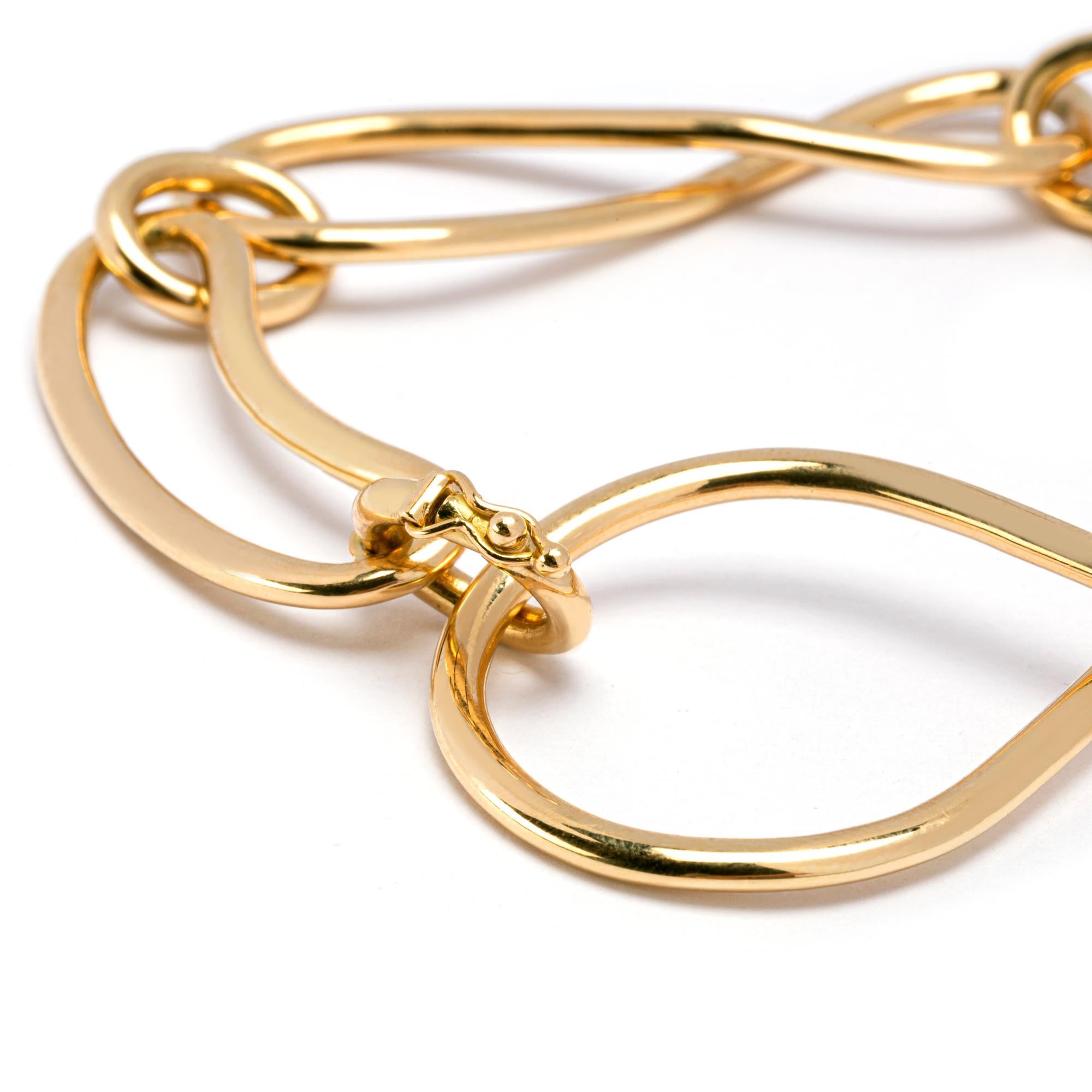 Women's Alex Jona 18 Karat Yellow Gold Link Chain Bracelet