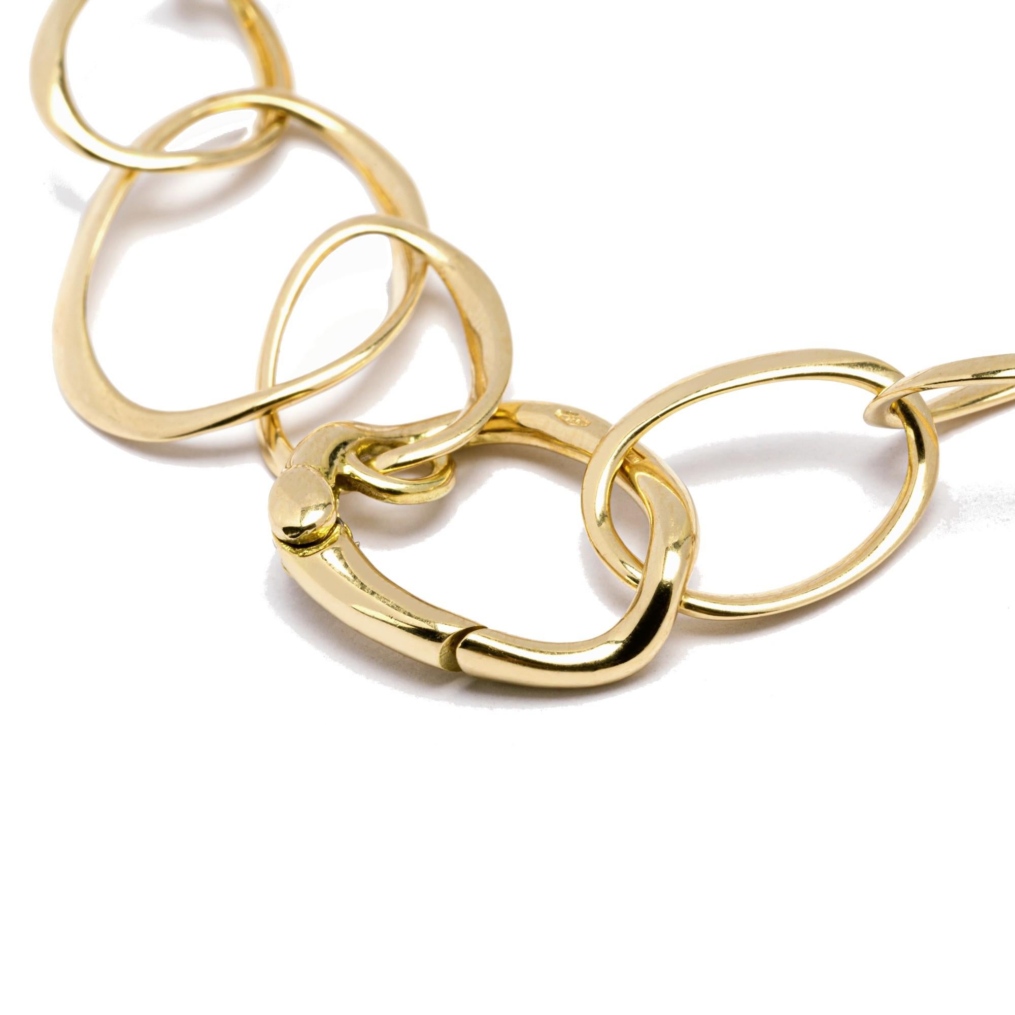 Alex Jona 18 Karat Yellow Gold Link Chain Bracelet For Sale 1