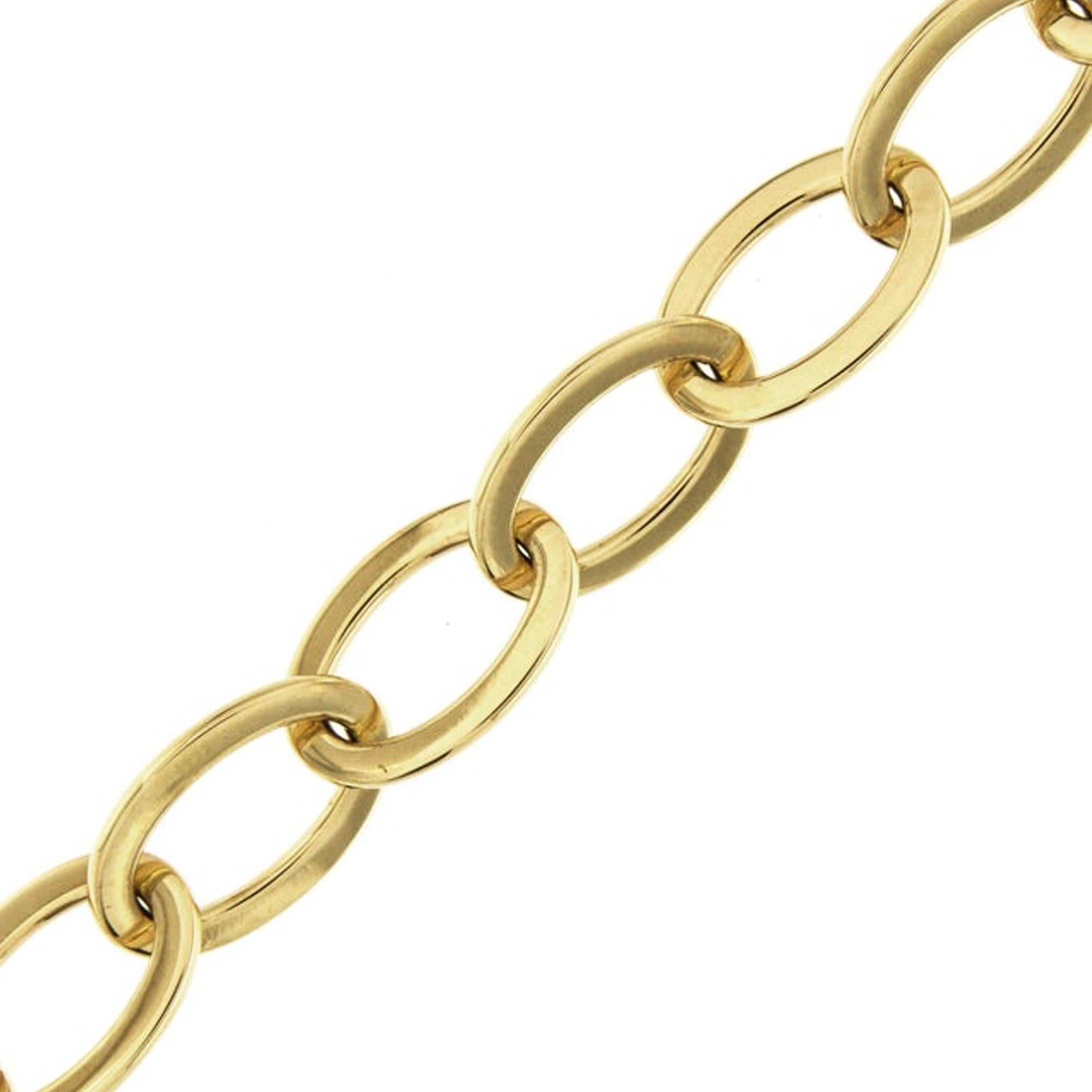 Women's or Men's Alex Jona 18 Karat Yellow Gold Link Chain Bracelet