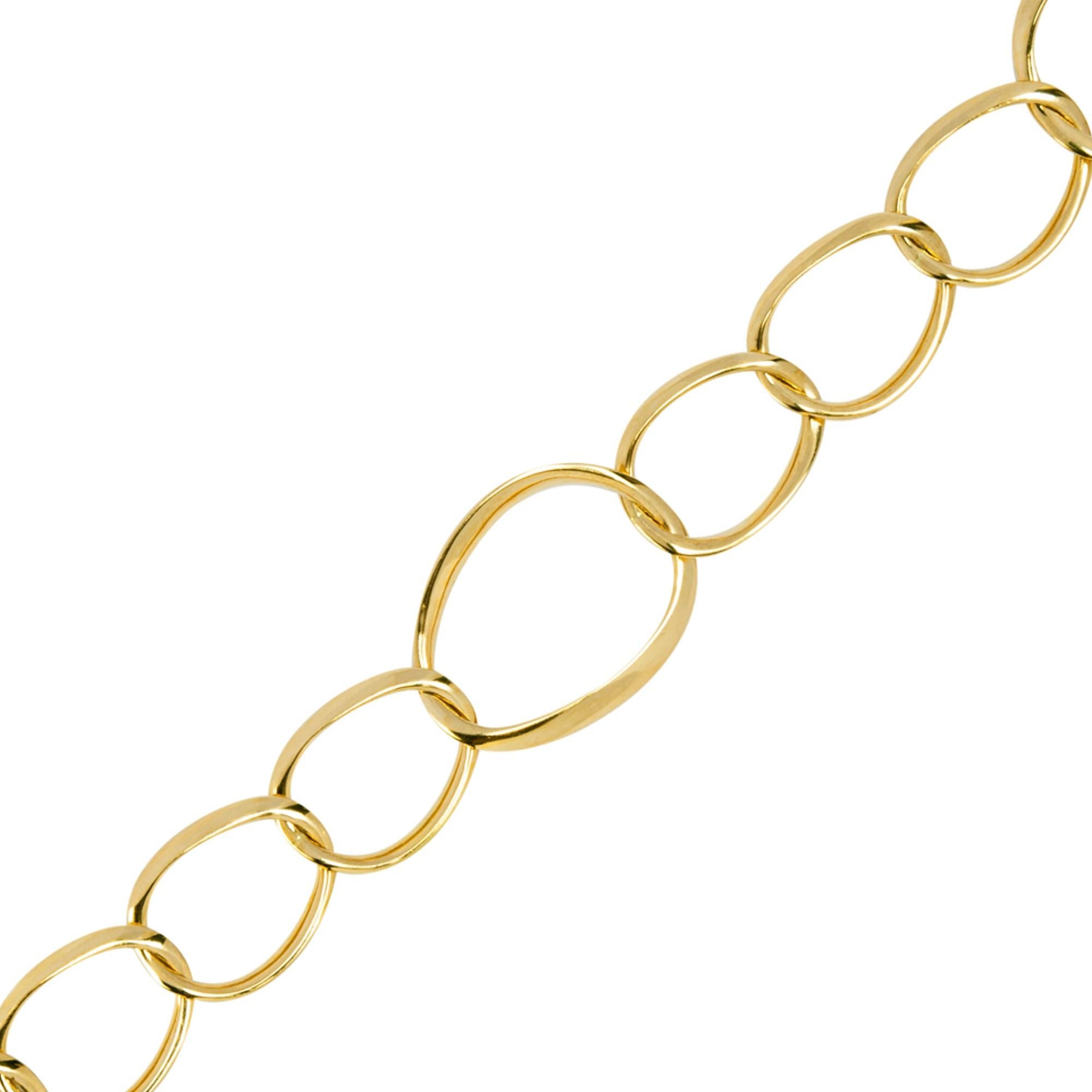 Bracciale a catena A Link in oro giallo 18 carati Alex Jona in vendita 5