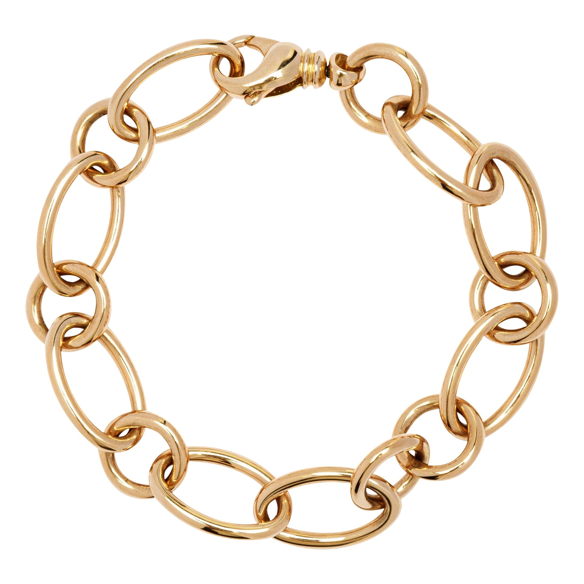 Bracciale a catena A Link in oro giallo 18 carati Alex Jona