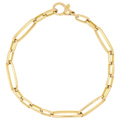 Alex Jona 18 Karat Yellow Gold Link Chain Bracelet