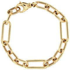 Alex Jona 18 Karat Yellow Gold Link Chain Bracelet