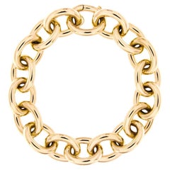 Alex Jona Pulsera de cadena de eslabones de oro amarillo de 18 quilates