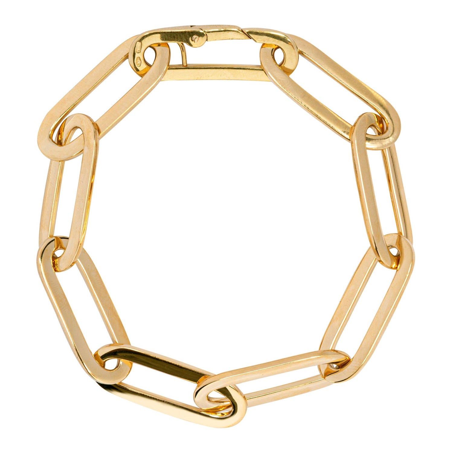 Alex Jona 18 Karat Yellow Gold Link Chain Bracelet For Sale at 1stDibs