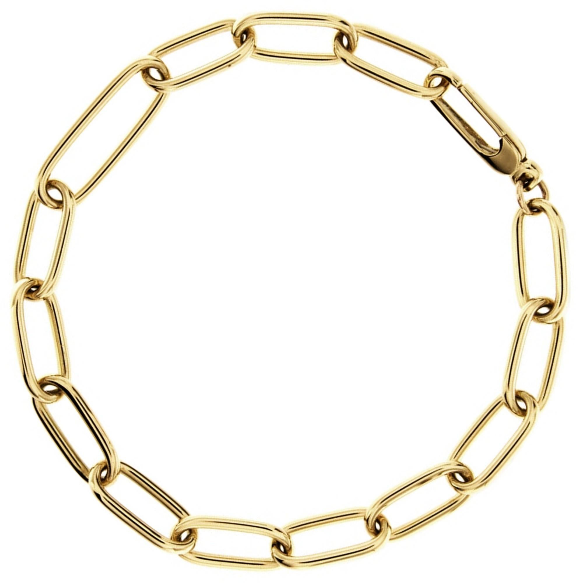 Alex Jona 18 Karat Gelbgold Gliederkette Armband im Angebot