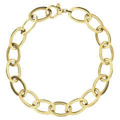 Alex Jona 18 Karat Yellow Gold Link Chain Bracelet