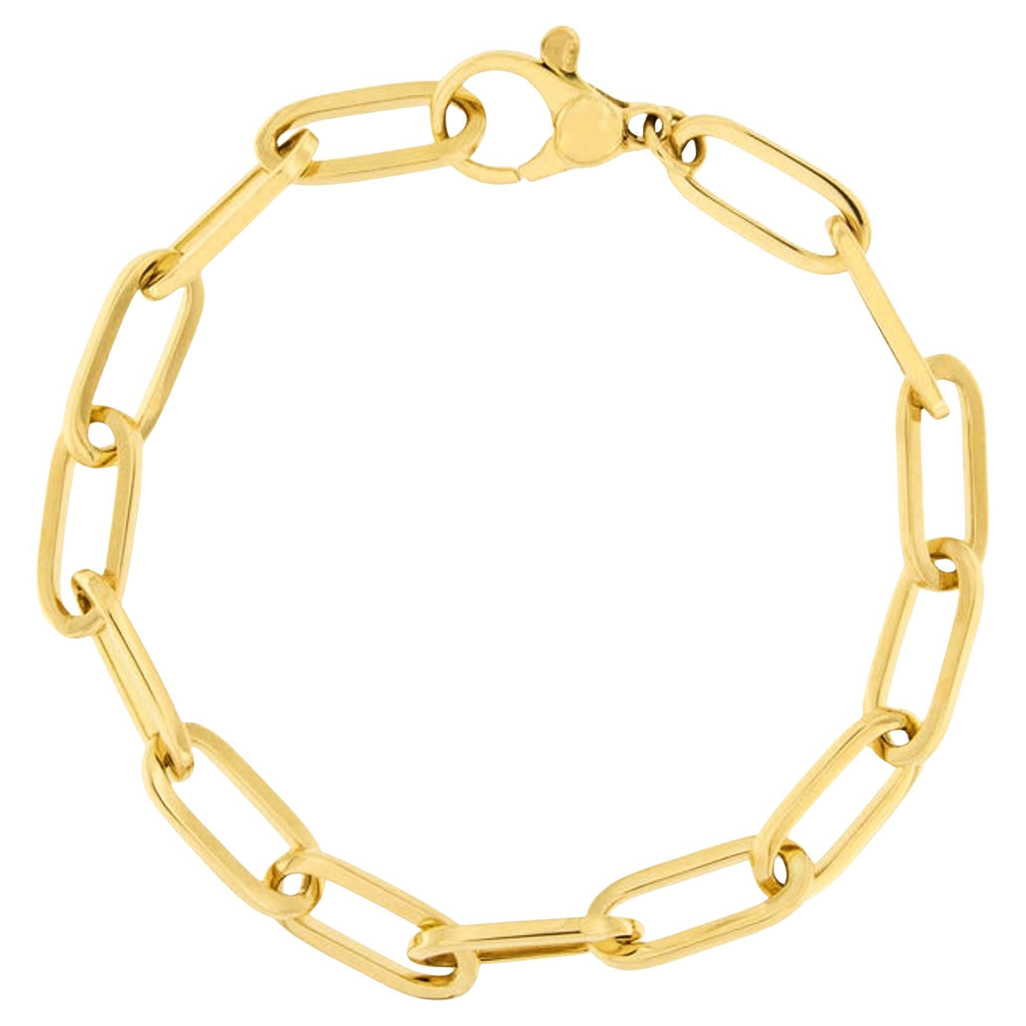 Alex Jona 18 Karat Yellow Gold Link Chain Bracelet For Sale