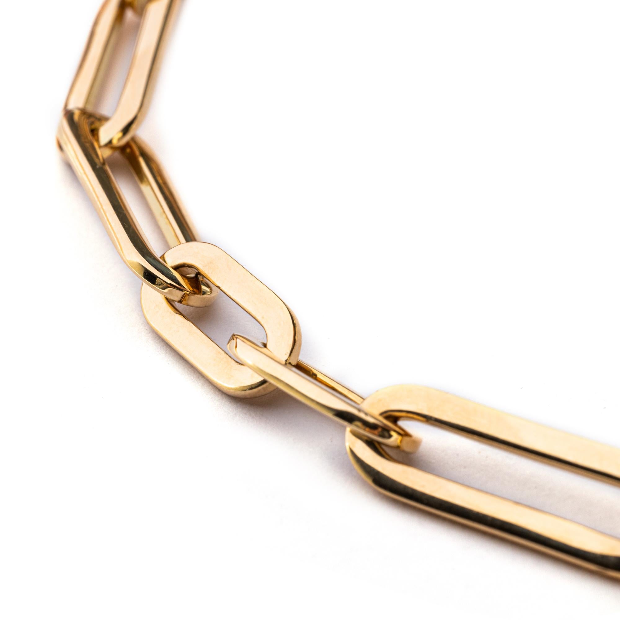 Gliederkette aus 18 Karat Gelbgold von Alex Jona für Damen oder Herren im Angebot