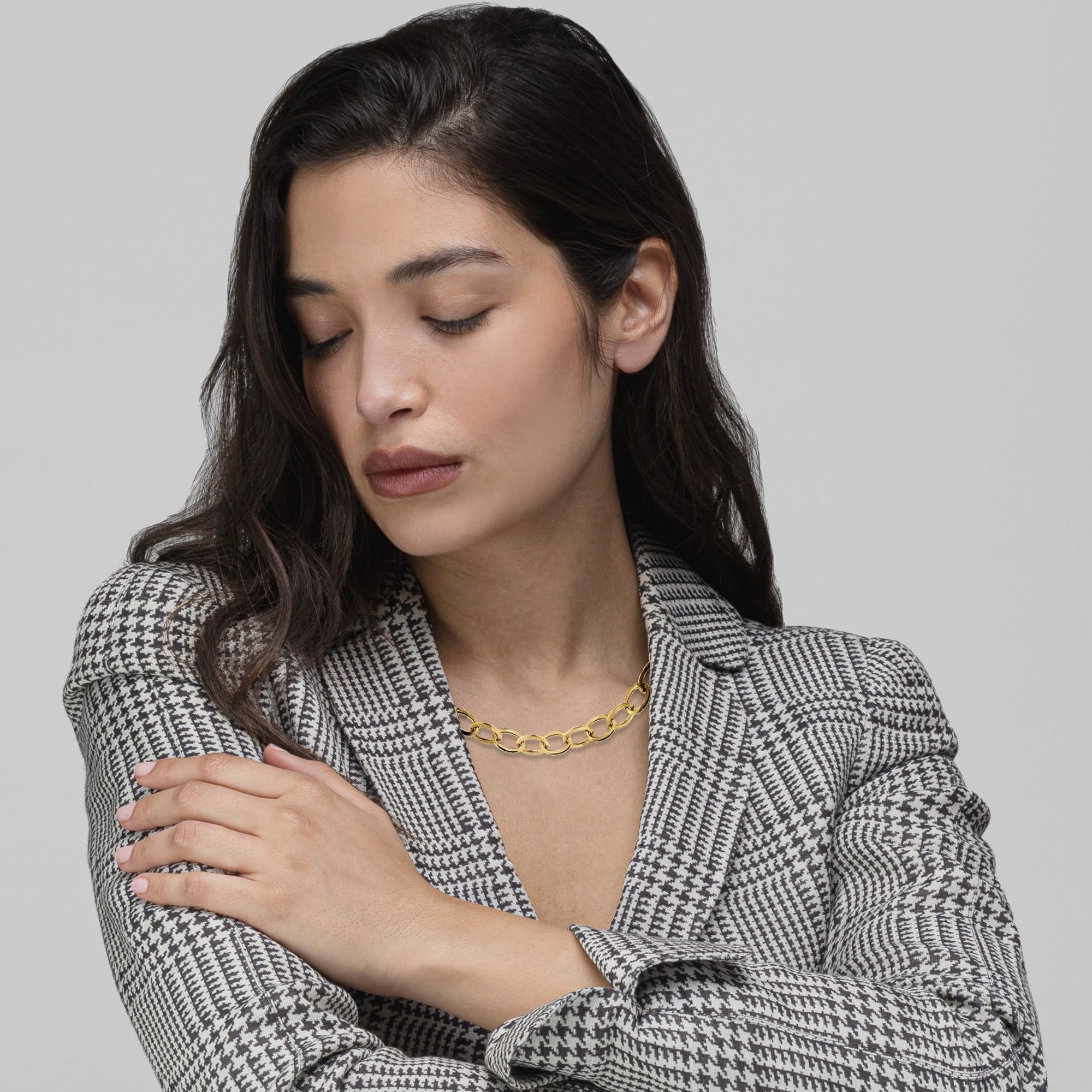 Alex Jona, collier à maillons en or jaune 18 carats Unisexe en vente