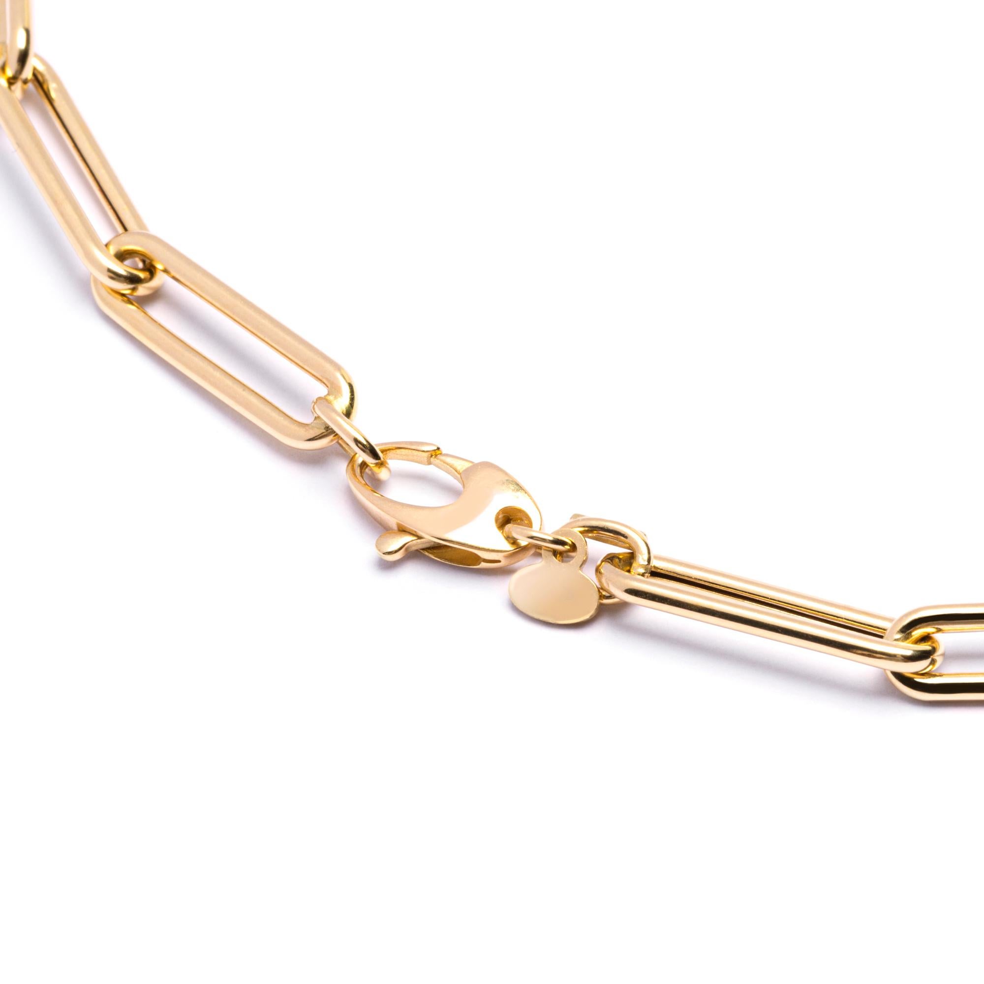 Alex Jona 18 Karat Yellow Gold Link Chain Necklace 1