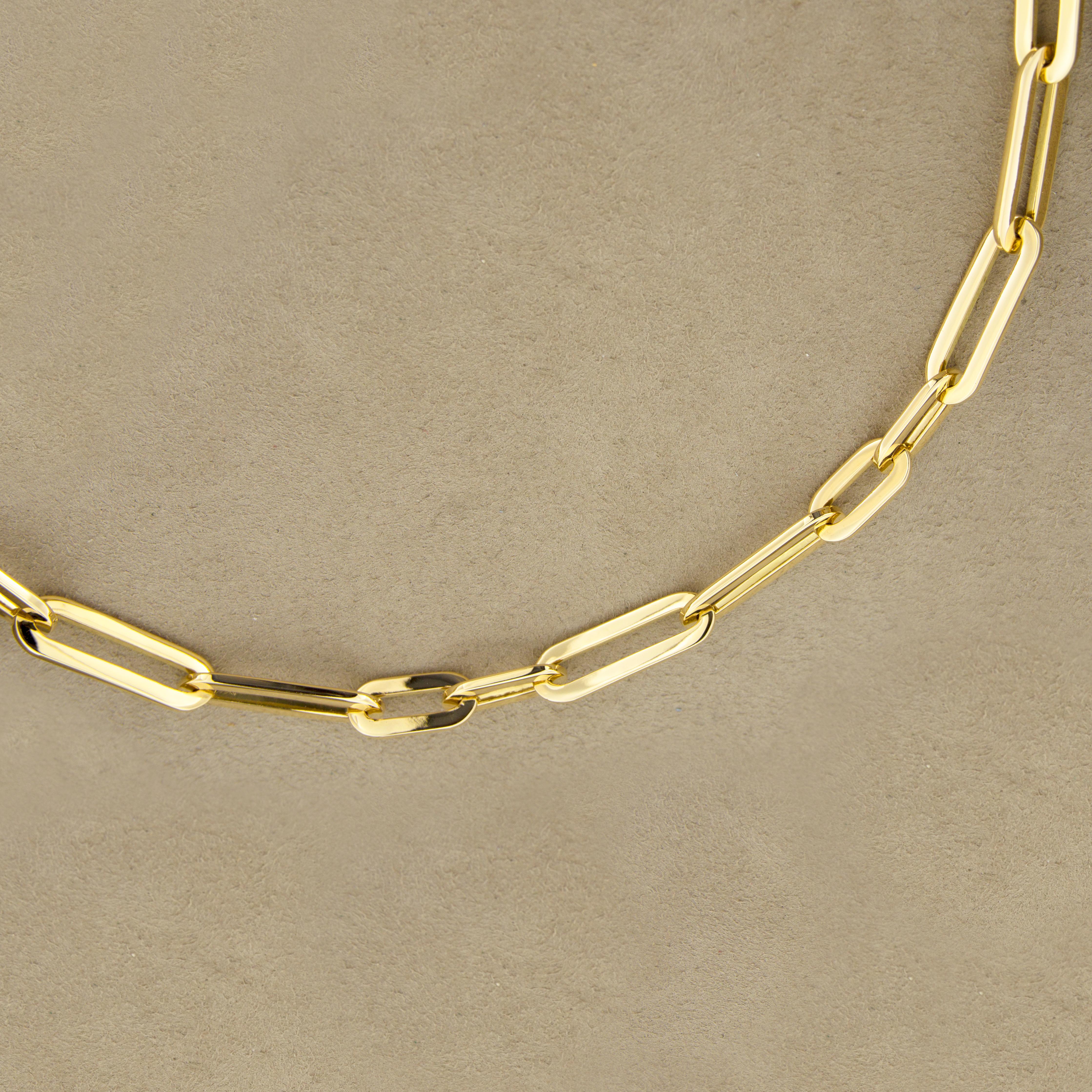 Alex Jona 18 Karat Yellow Gold Link Chain Necklace 3